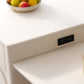 Mesa de comedor con tapa de piedra blanca Mesa de comedor interior moderna de forma libre