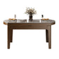 Sintered Stone Dining Table Round Dinner Table with Rubberwood Frame for Dining Room