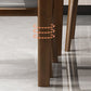 Sintered Stone Dining Table Round Dinner Table with Rubberwood Frame for Dining Room