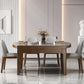 Sintered Stone Dining Table Round Dinner Table with Rubberwood Frame for Dining Room