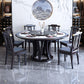 Round Dining Table with Wooden Pedestal Tradition Dinette Table for Home Clearhalo 'Dining Tables & Seating' 'Dining Tables' 'dining_table' 'furn' 'furn_dining_table' 'Furniture' 'Kitchen & Dining Furniture' 7211887