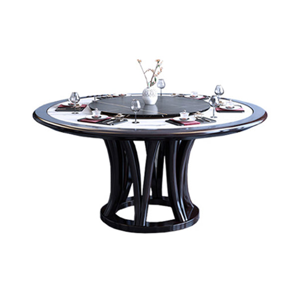 Round Dining Table with Wooden Pedestal Tradition Dinette Table for Home Without Chairs Clearhalo 'Dining Tables & Seating' 'Dining Tables' 'dining_table' 'furn' 'furn_dining_table' 'Furniture' 'Kitchen & Dining Furniture' 7211890