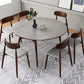 Mesa de comedor de piedra gris con patas de madera Mesa de comedor plegable moderna