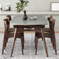 Mesa de comedor de piedra gris con patas de madera Mesa de comedor plegable moderna
