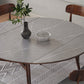 Mesa de comedor de piedra gris con patas de madera Mesa de comedor plegable moderna