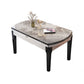 Mesa de comedor sencilla y moderna, mesa de comedor con forma rectangular y base de madera para sala de estar