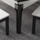 Mesa de comedor sencilla y moderna, mesa de comedor con forma rectangular y base de madera para sala de estar