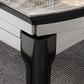 Mesa de comedor sencilla y moderna, mesa de comedor con forma rectangular y base de madera para sala de estar