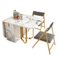 Modern Simple Dining Table Collapsible Dinner Table with Metal Base for Dining Room Clearhalo 'Dining Tables & Seating' 'Dining Tables' 'dining_table' 'furn' 'furn_dining_table' 'Furniture' 'Kitchen & Dining Furniture' 7212008