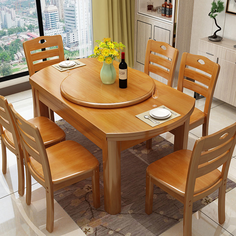 Modern Style Dining Table Rubberwood Base Dinner Table for Dining Room Brown Without Chairs Clearhalo 'Dining Tables & Seating' 'Dining Tables' 'dining_table' 'furn' 'furn_dining_table' 'Furniture' 'Kitchen & Dining Furniture' 7212036