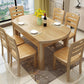 Modern Style Dining Table Rubberwood Base Dinner Table for Dining Room Beige Without Chairs Clearhalo 'Dining Tables & Seating' 'Dining Tables' 'dining_table' 'furn' 'furn_dining_table' 'Furniture' 'Kitchen & Dining Furniture' 7212045