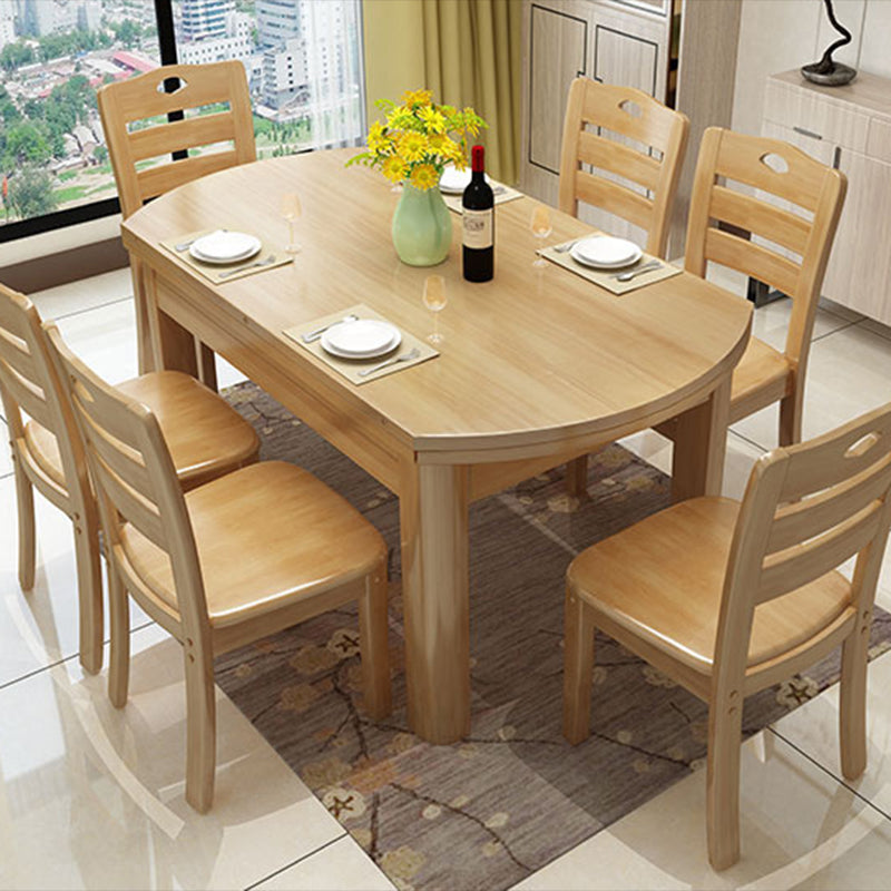 Modern Style Dining Table Rubberwood Base Dinner Table for Dining Room Beige Without Chairs Clearhalo 'Dining Tables & Seating' 'Dining Tables' 'dining_table' 'furn' 'furn_dining_table' 'Furniture' 'Kitchen & Dining Furniture' 7212045