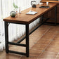 Mesa de bar de madera fabricada, mesa de pub moderna con estructura metálica para lugares pequeños