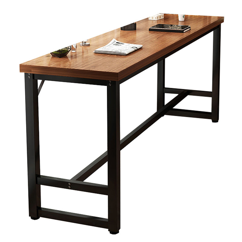 Mesa de bar de madera fabricada, mesa de pub moderna con estructura metálica para lugares pequeños