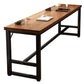 Mesa de bar de madera fabricada, mesa de pub moderna con estructura metálica para lugares pequeños