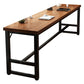Mesa de bar de madera fabricada, mesa de pub moderna con estructura metálica para lugares pequeños
