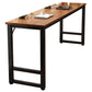 Mesa de bar de madera fabricada, mesa de pub moderna con estructura metálica para lugares pequeños