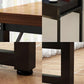 Mesa de bar de madera fabricada, mesa de pub moderna con estructura metálica para lugares pequeños