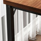 Mesa de bar de madera fabricada, mesa de pub moderna con estructura metálica para lugares pequeños