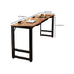 Mesa de bar de madera fabricada, mesa de pub moderna con estructura metálica para lugares pequeños
