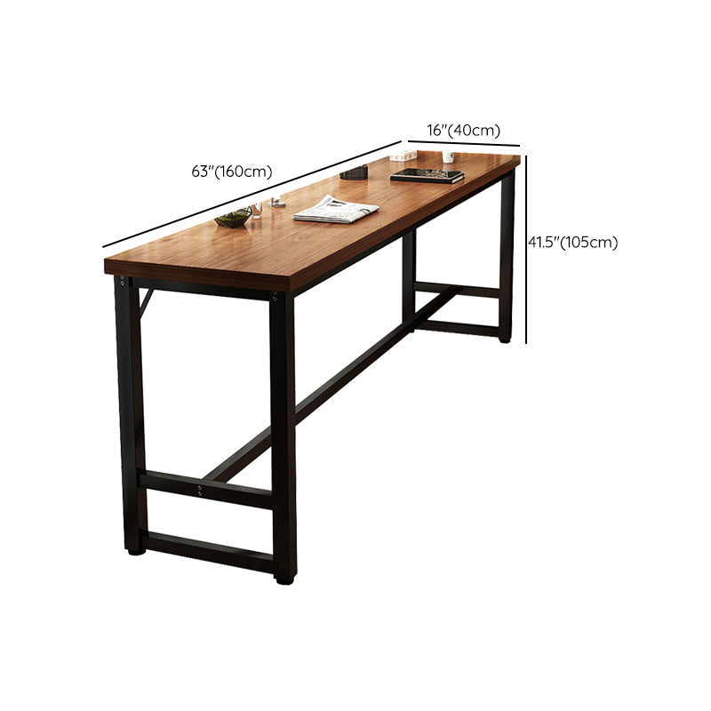 Mesa de bar de madera fabricada, mesa de pub moderna con estructura metálica para lugares pequeños