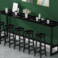 Modern Indoor Bar Dining Table Rectangle Bar Stool Table with Footrest Clearhalo 'Bar Furniture' 'Bar Tables' 'bar_tables' 'furn' 'furn_bar_tables' 'Furniture' 'Kitchen & Dining Furniture' 7212078