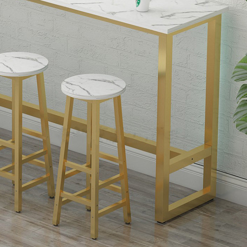 Modern Indoor Bar Dining Table Rectangle Bar Stool Table with Footrest Clearhalo 'Bar Furniture' 'Bar Tables' 'bar_tables' 'furn' 'furn_bar_tables' 'Furniture' 'Kitchen & Dining Furniture' 7212083