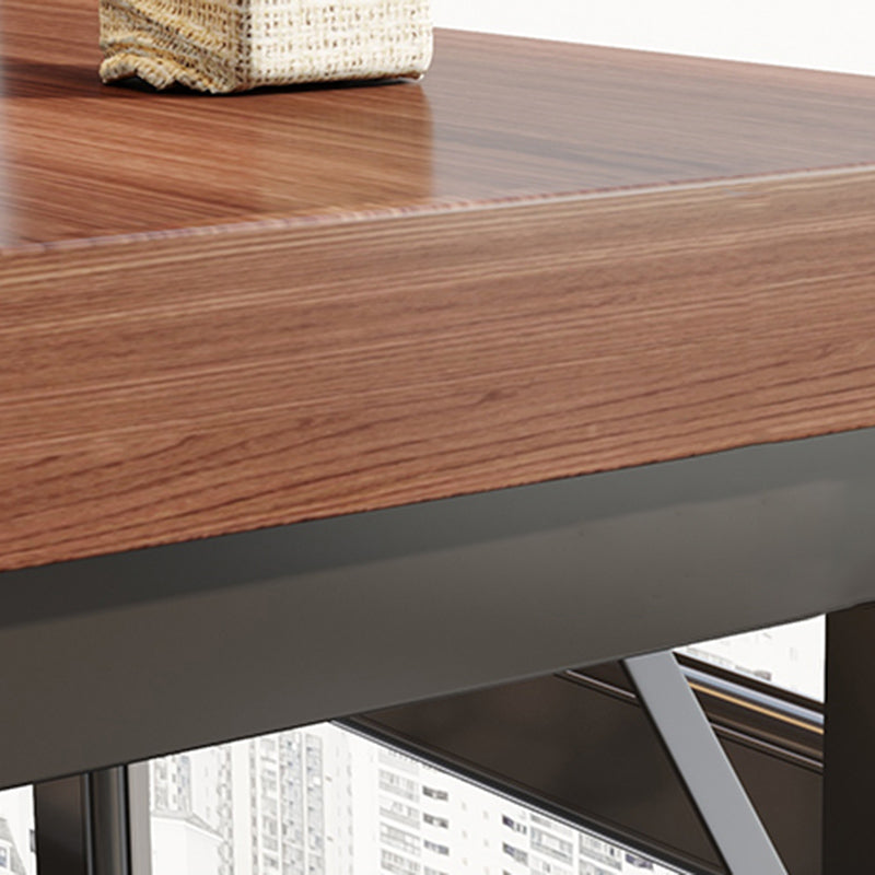 Industrial Indoor Bar Dining Table Metal and Wood Bar Wine Table Clearhalo 'Bar Furniture' 'Bar Tables' 'bar_tables' 'furn' 'furn_bar_tables' 'Furniture' 'Kitchen & Dining Furniture' 7212134