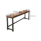 Industrial Indoor Bar Dining Table Metal and Wood Bar Wine Table Clearhalo 'Bar Furniture' 'Bar Tables' 'bar_tables' 'furn' 'furn_bar_tables' 'Furniture' 'Kitchen & Dining Furniture' 7212140