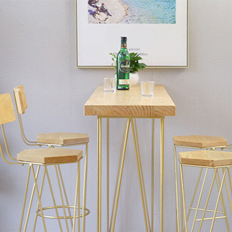 Moderner Bar-Esstisch aus massivem Holz, rechteckiger Bartisch für die Küche