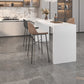 Moderne stenen bar eettafel, rechthoekige bartafel voor kleine plaatsen