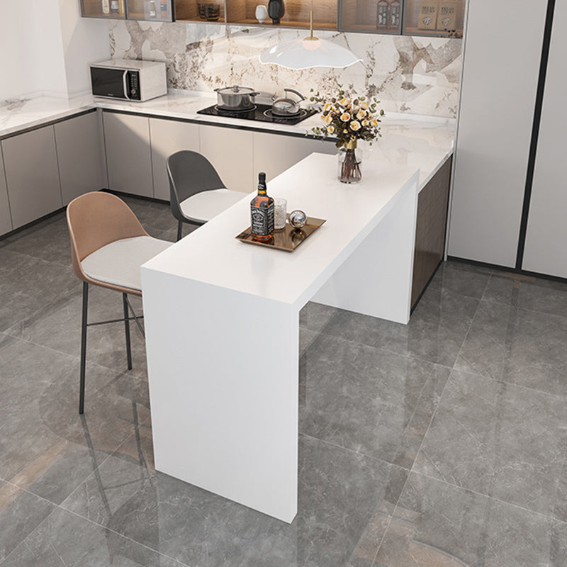 Moderne stenen bar eettafel, rechthoekige bartafel voor kleine plaatsen