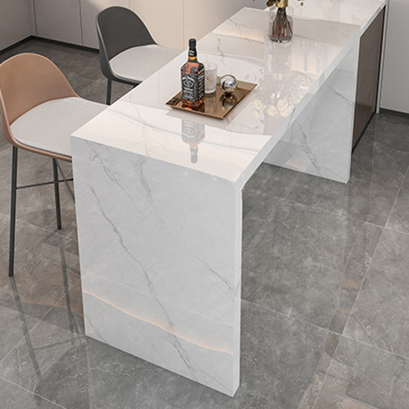 Moderne stenen bar eettafel, rechthoekige bartafel voor kleine plaatsen