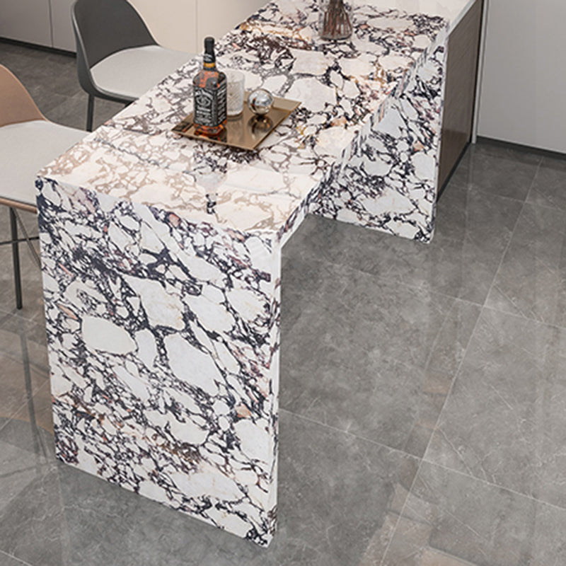 Moderne stenen bar eettafel, rechthoekige bartafel voor kleine plaatsen