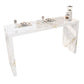 Modern Stone Bar Dining Table Rectangle Bar Table for Cafe And Breakroom White-Gold Without Chairs Clearhalo 'Bar Furniture' 'Bar Tables' 'bar_tables' 'furn' 'furn_bar_tables' 'Furniture' 'Kitchen & Dining Furniture' 7212215