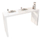 Modern Stone Bar Dining Table Rectangle Bar Table for Cafe And Breakroom Gloss White Without Chairs Clearhalo 'Bar Furniture' 'Bar Tables' 'bar_tables' 'furn' 'furn_bar_tables' 'Furniture' 'Kitchen & Dining Furniture' 7212216