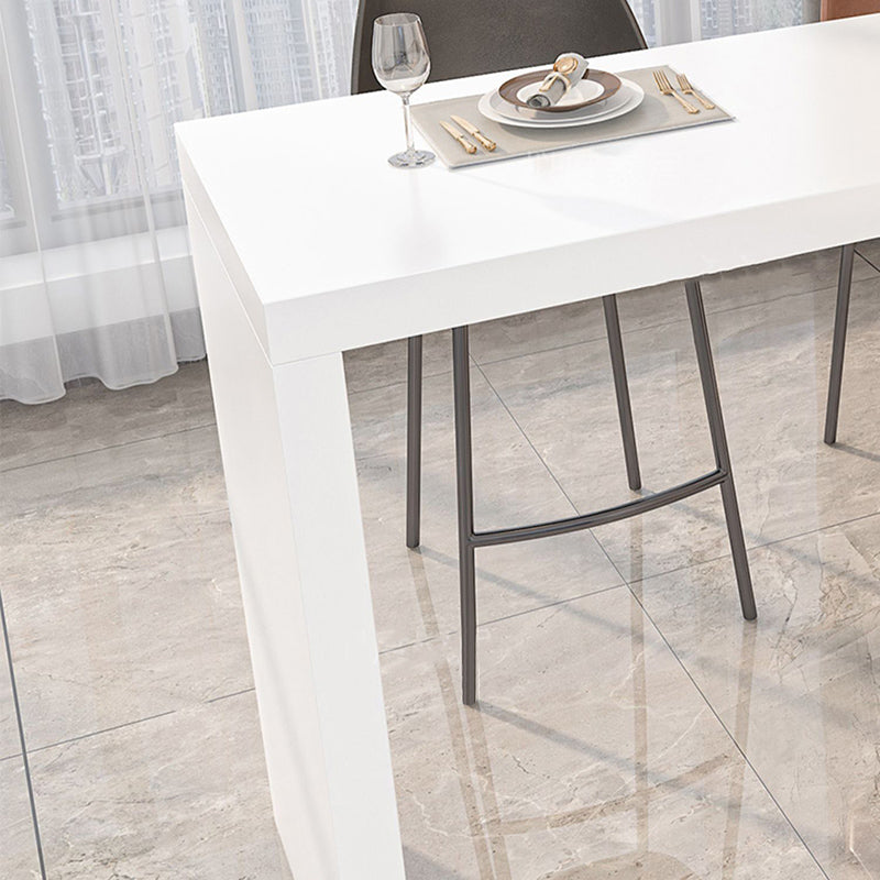 Modern Stone Bar Dining Table Rectangle Bar Table for Cafe And Breakroom Clearhalo 'Bar Furniture' 'Bar Tables' 'bar_tables' 'furn' 'furn_bar_tables' 'Furniture' 'Kitchen & Dining Furniture' 7212217