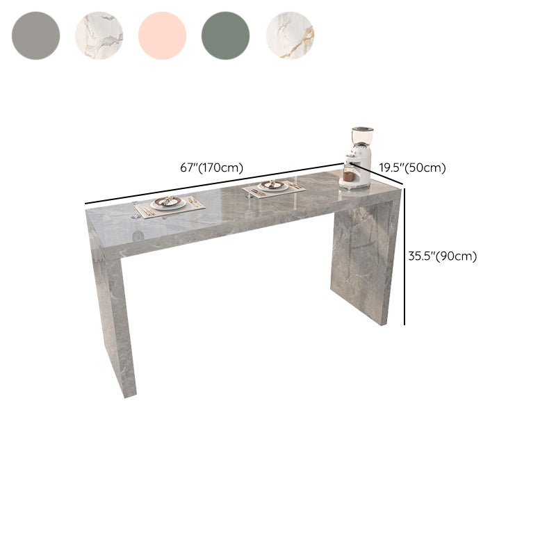 Modern Stone Bar Dining Table Rectangle Bar Table for Cafe And Breakroom Clearhalo 'Bar Furniture' 'Bar Tables' 'bar_tables' 'furn' 'furn_bar_tables' 'Furniture' 'Kitchen & Dining Furniture' 7212223