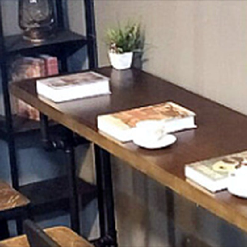 Modern Bar Dining Table Solid Wood Rectangle Bar Table in Brown Clearhalo 'Bar Furniture' 'Bar Tables' 'bar_tables' 'furn' 'furn_bar_tables' 'Furniture' 'Kitchen & Dining Furniture' 7212231