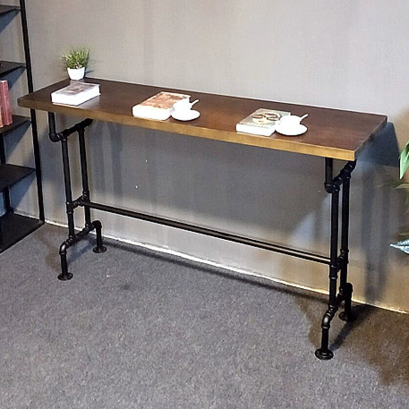 Modern Bar Dining Table Solid Wood Rectangle Bar Table in Brown Clearhalo 'Bar Furniture' 'Bar Tables' 'bar_tables' 'furn' 'furn_bar_tables' 'Furniture' 'Kitchen & Dining Furniture' 7212232