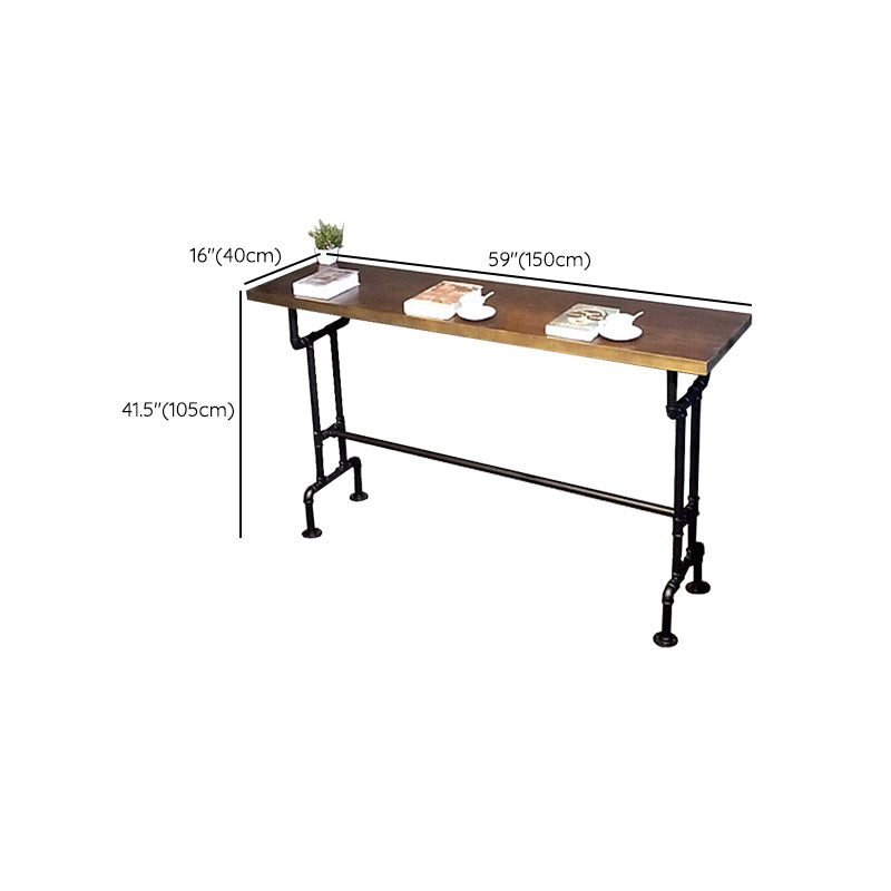 Modern Bar Dining Table Solid Wood Rectangle Bar Table in Brown Clearhalo 'Bar Furniture' 'Bar Tables' 'bar_tables' 'furn' 'furn_bar_tables' 'Furniture' 'Kitchen & Dining Furniture' 7212236