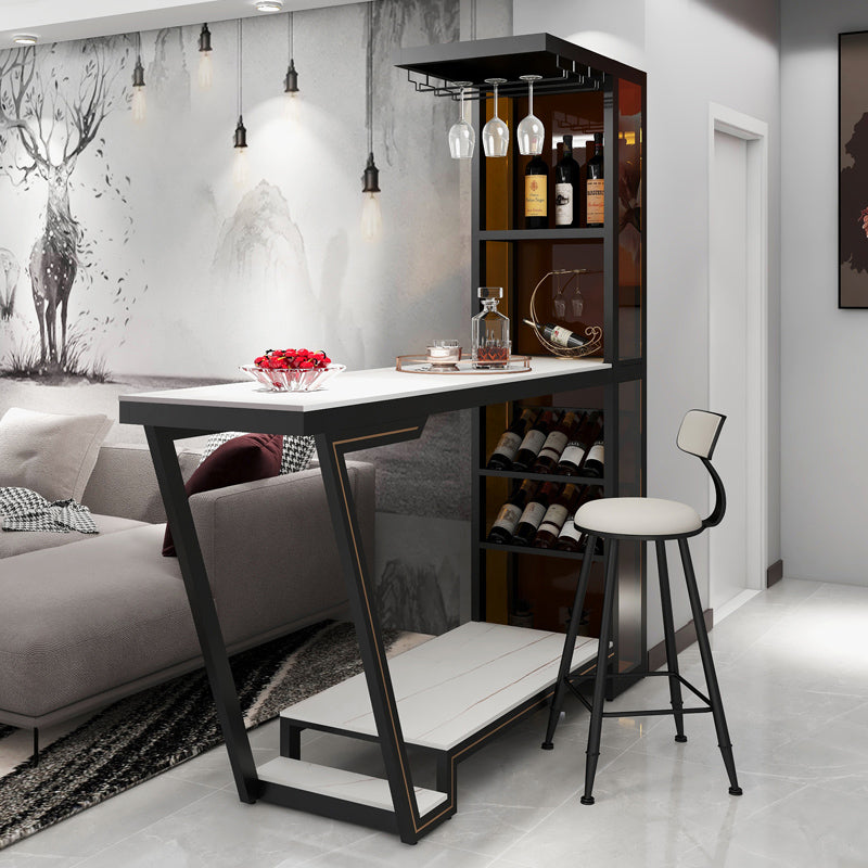 Modern Stone Bar Dining Table Rectangle Bar Table for Dining Room Clearhalo 'Bar Furniture' 'Bar Tables' 'bar_tables' 'furn' 'furn_bar_tables' 'Furniture' 'Kitchen & Dining Furniture' 7212238
