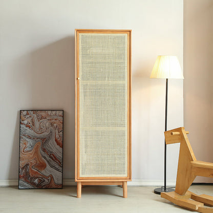 Armadio in legno massiccio di pino moderno guardaroba autoportante con gambe