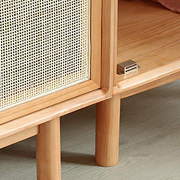 Armadio in legno massiccio di pino moderno guardaroba autoportante con gambe