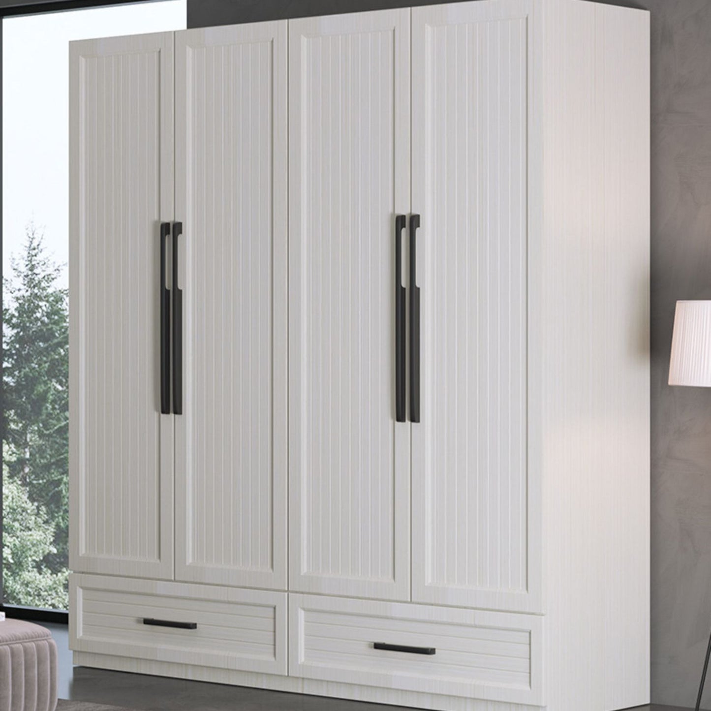 Armoire multifonctionnelle en aluminium moderne Armoire autonome avec des tiroirs à proximité