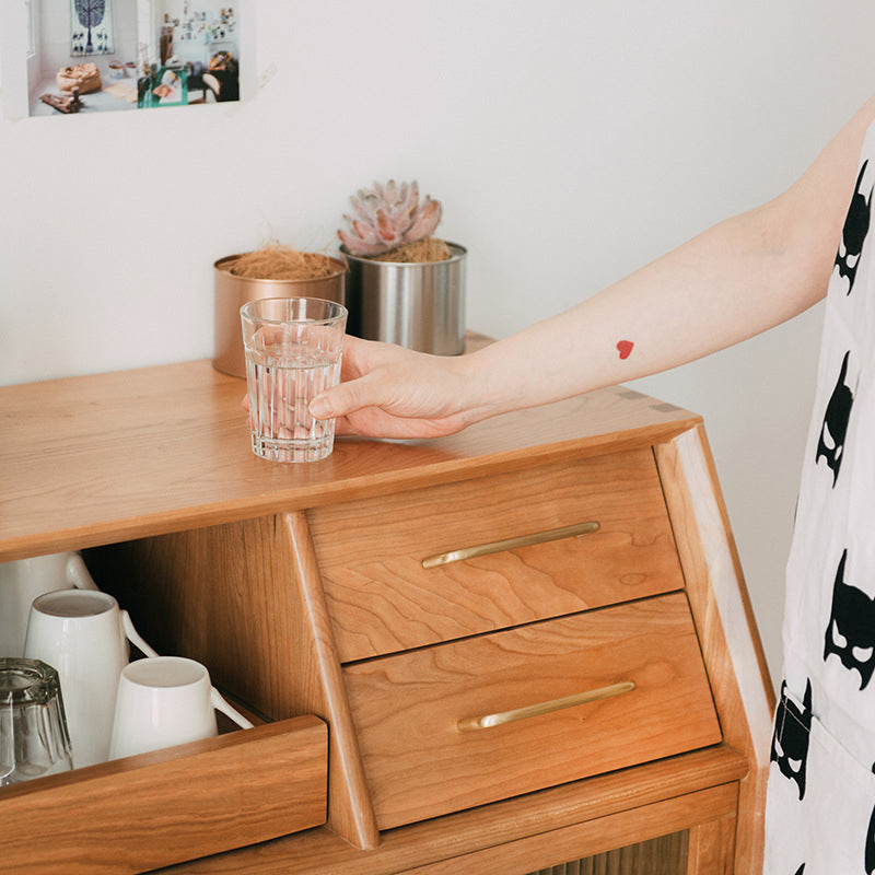 Server in legno solido Cherry Modern Stile 2-DAWER SERVER, 31,5 "W X 16,54" D X 38,58 "H