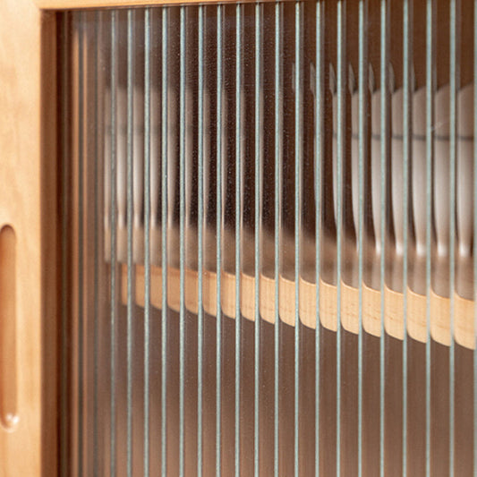 Server in legno solido di colore marrone, server in stile moderno, 33,46 "W x 15,75" D x 40.16 "H