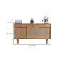 Server in legno solido in pino marrone in stile contemporaneo con cassetto