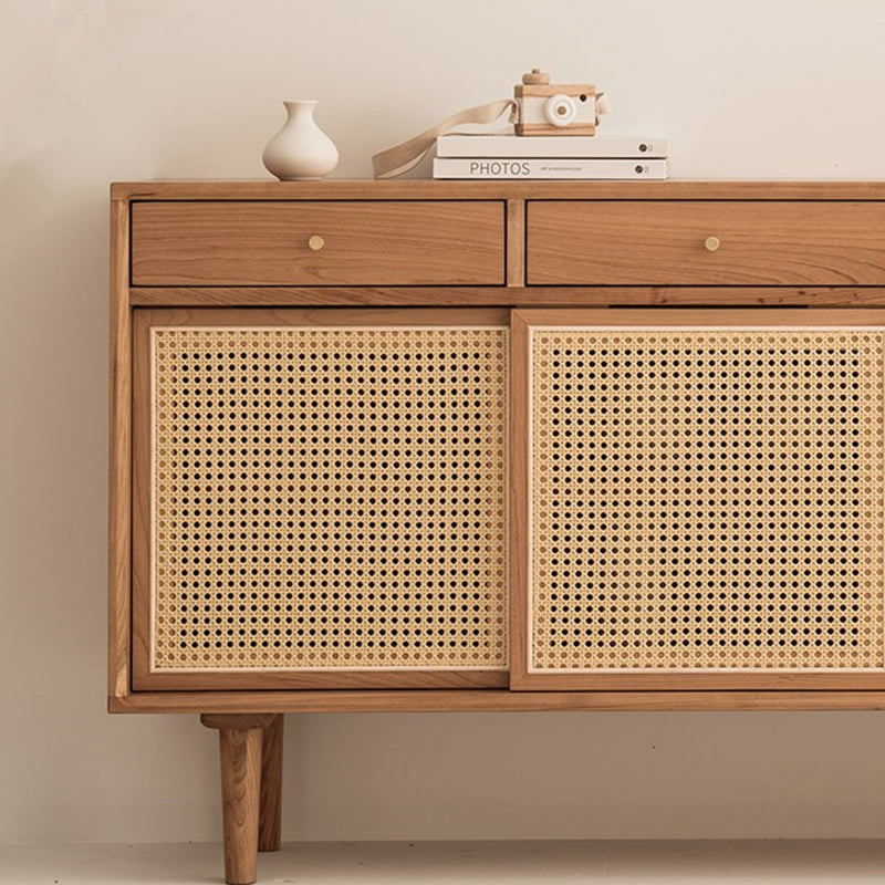 Server rettangolo moderno di archiviazione in legno massiccio per sala da pranzo