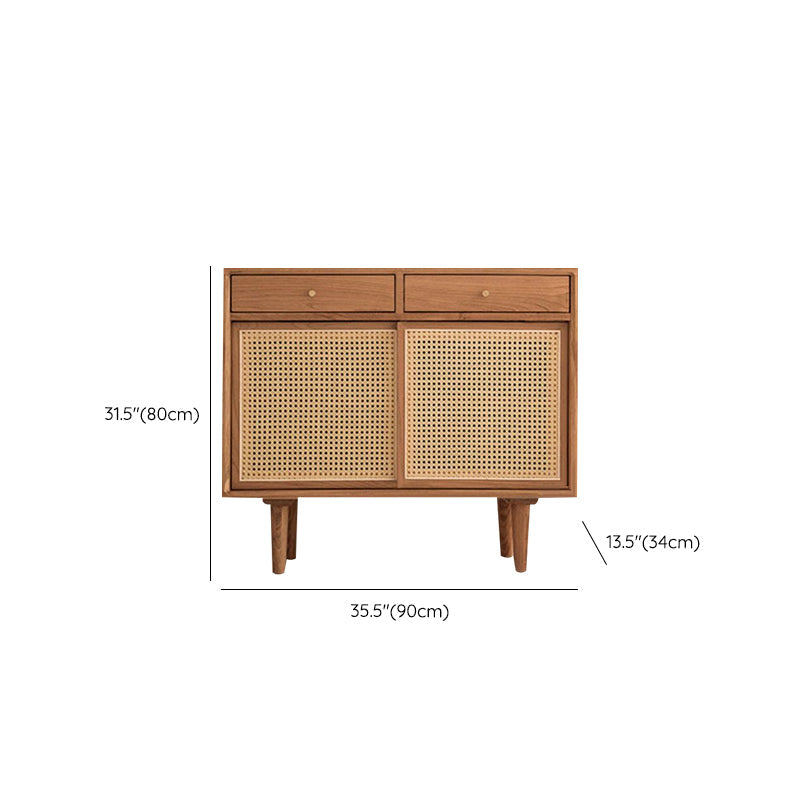Server rettangolo moderno di archiviazione in legno massiccio per sala da pranzo